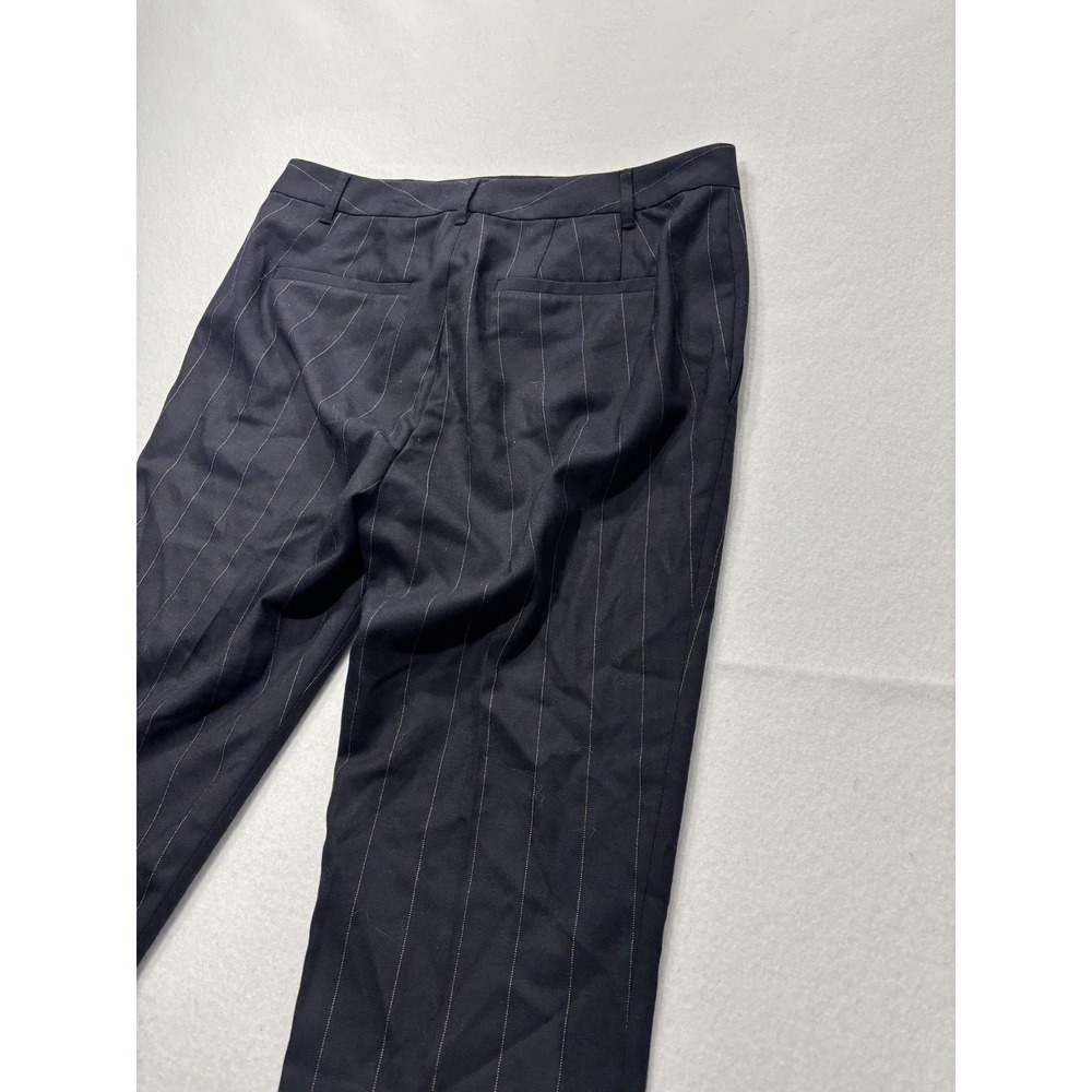 Lauren Ralph Lauren Dress Pants Womens 12 Black Pinstripe Straight Leg Twill - Picture 15 of 15